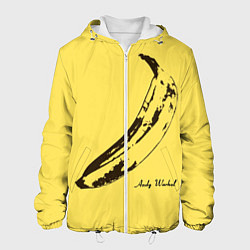 Куртка с капюшоном мужская Энди Уорхол - Банан, цвет: 3D-белый