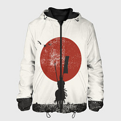 Куртка с капюшоном мужская Самурай на коне, цвет: 3D-черный