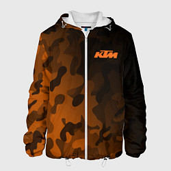 Куртка с капюшоном мужская KTM КТМ CAMO RACING, цвет: 3D-белый