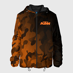 Куртка с капюшоном мужская KTM КТМ CAMO RACING, цвет: 3D-черный