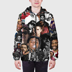 Куртка с капюшоном мужская Короли Рэпа KING RAP, цвет: 3D-черный — фото 2