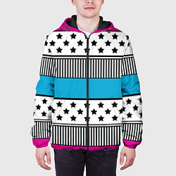 Куртка с капюшоном мужская Молодежный современный узор, цвет: 3D-черный — фото 2