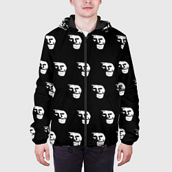 Куртка с капюшоном мужская Dark trollface, цвет: 3D-черный — фото 2