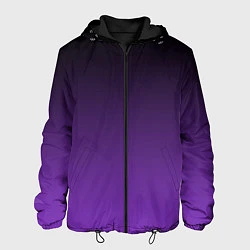 Куртка с капюшоном мужская Ночной градиент Фиолетовый, цвет: 3D-черный