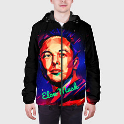 Куртка с капюшоном мужская ElonMuskА НА ВАС НЕТ, цвет: 3D-черный — фото 2