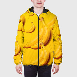 Куртка с капюшоном мужская Банановый рай, цвет: 3D-черный — фото 2