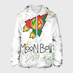 Куртка с капюшоном мужская Moon bot money logo, цвет: 3D-белый