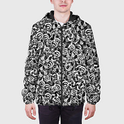 Куртка с капюшоном мужская Genshin impact elements, цвет: 3D-черный — фото 2