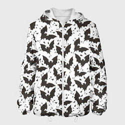 Куртка с капюшоном мужская Летучие мыши, цвет: 3D-белый