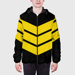 Куртка с капюшоном мужская Три полоски, цвет: 3D-черный — фото 2