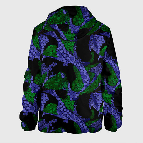 Мужская куртка Абстрактный темный в горох / 3D-Черный – фото 2