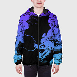 Куртка с капюшоном мужская Дракон Dragon, цвет: 3D-черный — фото 2