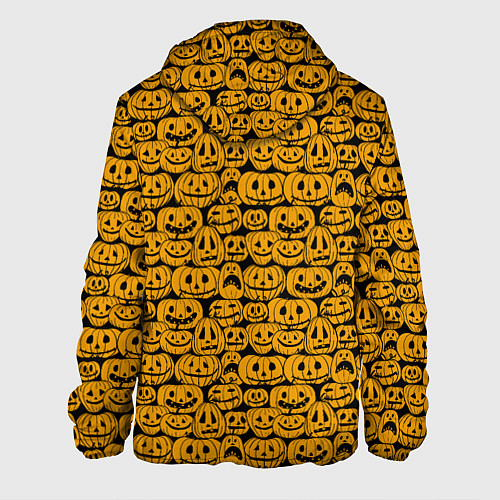 Мужская куртка Хэллоуинские Тыквы / 3D-Черный – фото 2