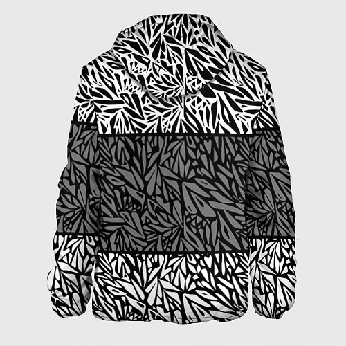 Мужская куртка Абстрактный черно-белый узор / 3D-Черный – фото 2