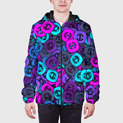 Куртка с капюшоном мужская Неоновые снаперсы, цвет: 3D-черный — фото 2