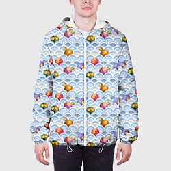 Куртка с капюшоном мужская Праздничные Игрушки, цвет: 3D-белый — фото 2