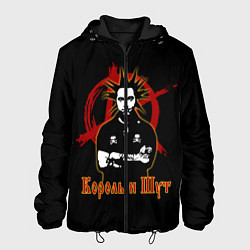 Куртка с капюшоном мужская Король и Шут анархия, цвет: 3D-черный
