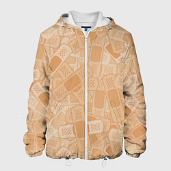 Куртка с капюшоном мужская Просто пластыри, цвет: 3D-белый