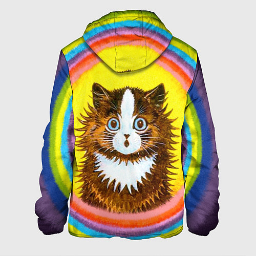 Мужская куртка Радужный кот Луиса Уэйна / 3D-Черный – фото 2