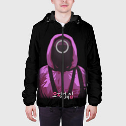 Куртка с капюшоном мужская Squid Game Circle Guy, цвет: 3D-черный — фото 2