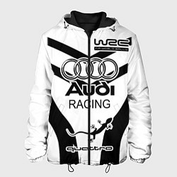 Куртка с капюшоном мужская Audi Quattro, цвет: 3D-черный