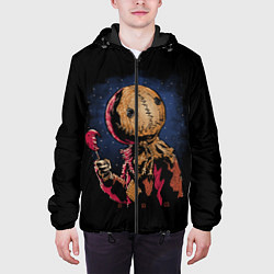 Куртка с капюшоном мужская Живое Чучело Halloween, цвет: 3D-черный — фото 2