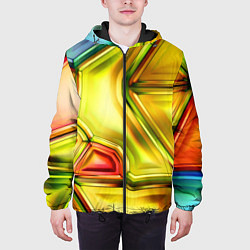 Куртка с капюшоном мужская Абстрактная абстракция, цвет: 3D-черный — фото 2