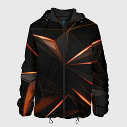 Куртка с капюшоном мужская Геометрическая абстракция, цвет: 3D-черный