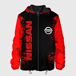 Куртка с капюшоном мужская NISSAN RED, цвет: 3D-черный