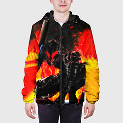 Куртка с капюшоном мужская БЕРСЕРК ОГНЕННЫЙ BERSERK, цвет: 3D-черный — фото 2