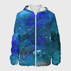 Куртка с капюшоном мужская Космическое облако, цвет: 3D-белый