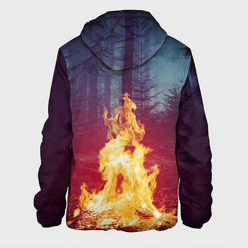 Мужская куртка Пикник в лесу / 3D-Черный – фото 2