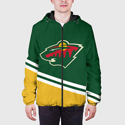 Куртка с капюшоном мужская Minnesota Wild NHL, цвет: 3D-черный — фото 2