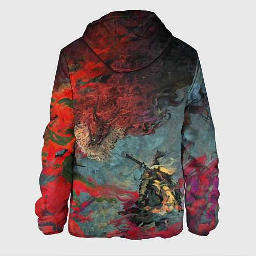 Мужская куртка Sekiro Самурай против дракона / 3D-Черный – фото 2