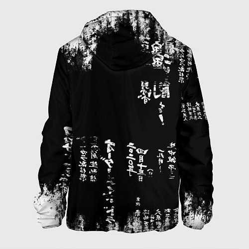 Мужская куртка Кандзи Сакура Иероглифы Аниме / 3D-Черный – фото 2