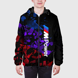 Куртка с капюшоном мужская MPower BMW Осколки стекла, цвет: 3D-черный — фото 2