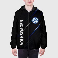 Куртка с капюшоном мужская Volkswagen, sport style, цвет: 3D-черный — фото 2