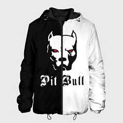 Куртка с капюшоном мужская Pit Bull боец, цвет: 3D-черный