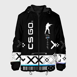 Куртка с капюшоном мужская Поток информации СS:GO, цвет: 3D-черный