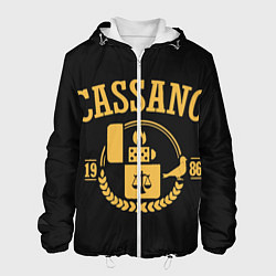 Куртка с капюшоном мужская Кассано знак, цвет: 3D-белый