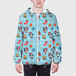 Куртка с капюшоном мужская GI Christmas Pattern, цвет: 3D-белый — фото 2