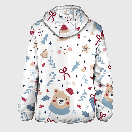 Мужская куртка Забавный Новый Год / 3D-Черный – фото 2