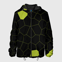 Куртка с капюшоном мужская Кожа рептилии, цвет: 3D-черный