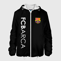 Куртка с капюшоном мужская FC BARCA BLACK STYLE, цвет: 3D-белый