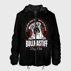 Куртка с капюшоном мужская Бульмастиф Bullmastiff, цвет: 3D-черный