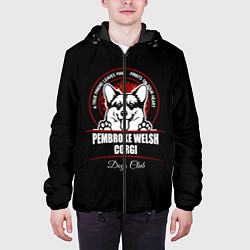 Куртка с капюшоном мужская Вельш-Корги Пемброк Corgi, цвет: 3D-черный — фото 2