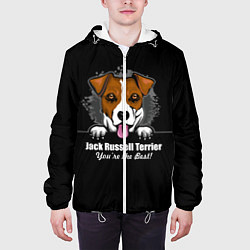 Куртка с капюшоном мужская Джек-Рассел-Терьер Jack Russell Terrier, цвет: 3D-белый — фото 2