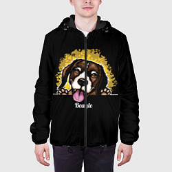 Куртка с капюшоном мужская Бигль Beagle, цвет: 3D-черный — фото 2