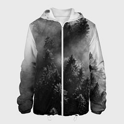 Куртка с капюшоном мужская МРАЧНЫЙ ЛЕС FOREST, цвет: 3D-белый