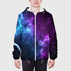 Куртка с капюшоном мужская NEON GALAXY НЕОНОВЫЙ КОСМОС, цвет: 3D-белый — фото 2